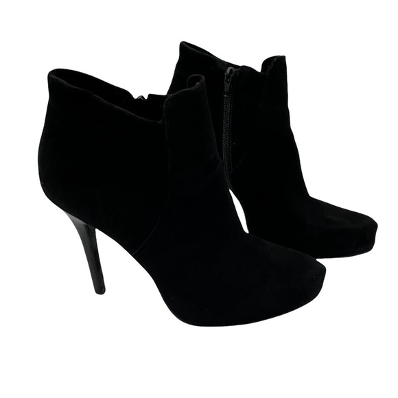Diego di Lucca Black Suede Stiletto Ankle Boots Size 10 - Picture 1 of 10